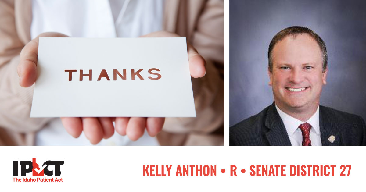 Kelly Anthon — Majority Caucus Chairman, Idaho Senator, District 27